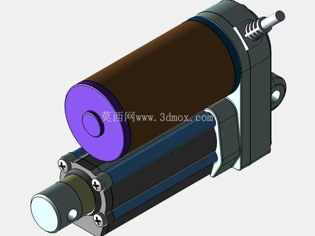 线性执行器推杆3D线性执行器电动缸3D支架传动机械