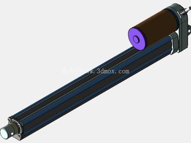 线性执行器推杆3D线性执行器电动缸3D支架传动机械