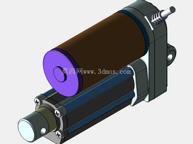 线性执行器推杆3D线性执行器电动缸3D支架传动机械