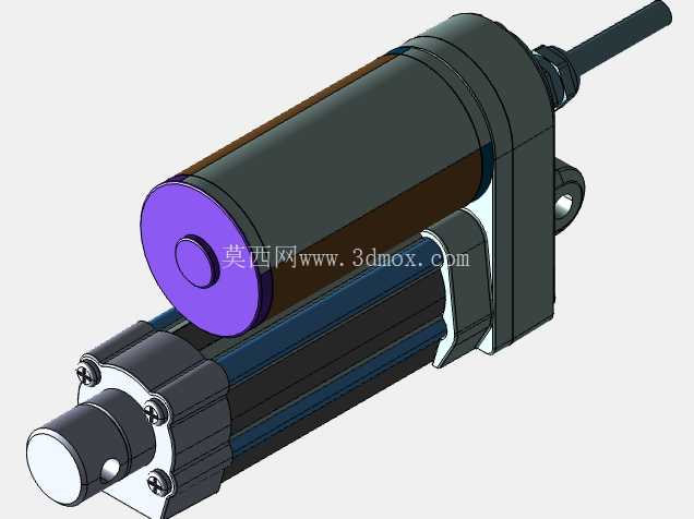 线性执行器推杆3D线性执行器电动缸3D支架传动机械