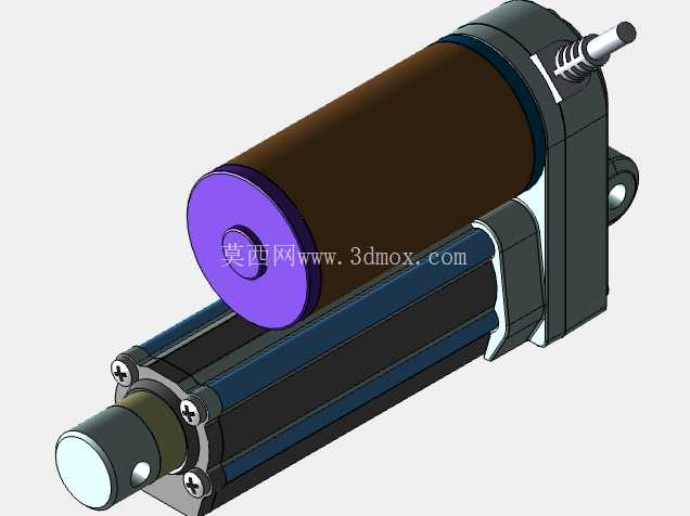 线性执行器推杆3D线性执行器电动缸3D支架传动机械