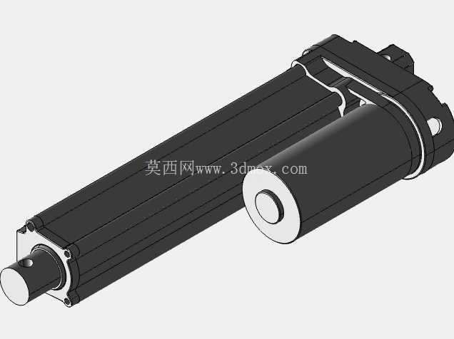 线性执行器推杆3D线性执行器电动缸3D支架传动机械