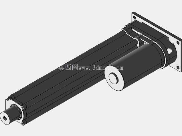 线性执行器推杆3D线性执行器电动缸3D支架传动机械