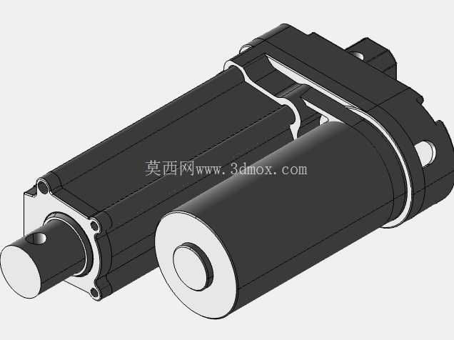 线性执行器推杆3D线性执行器电动缸3D支架传动机械