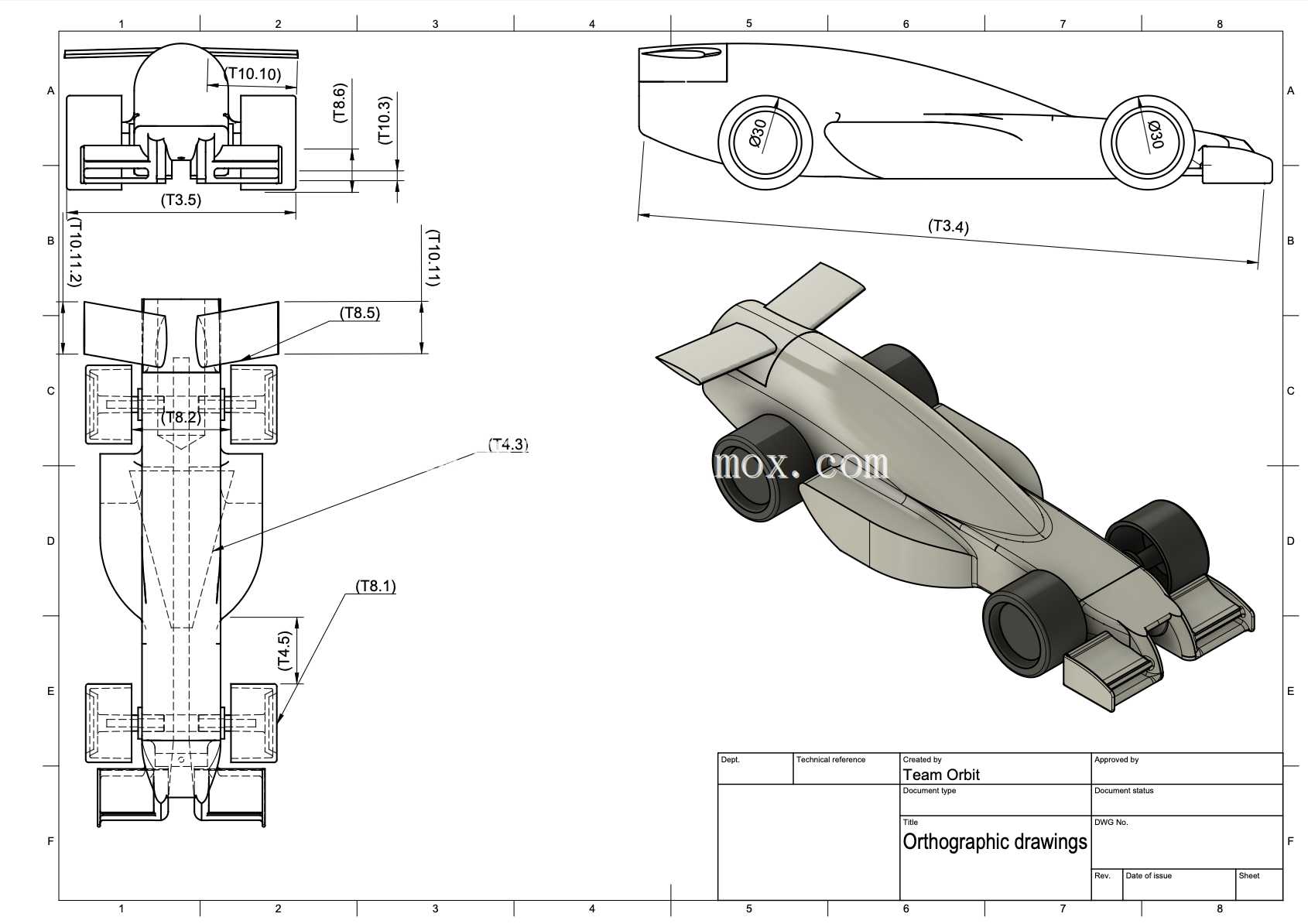 Team Orbit F1in schools 全国总决赛赛车 - Sputnik