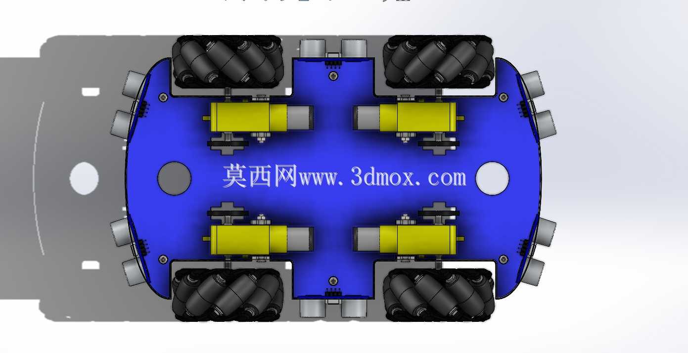 避障遥控车 – 完整 SolidWorks 装配图(Arduino、6 个超声波传感器、4 个电机)