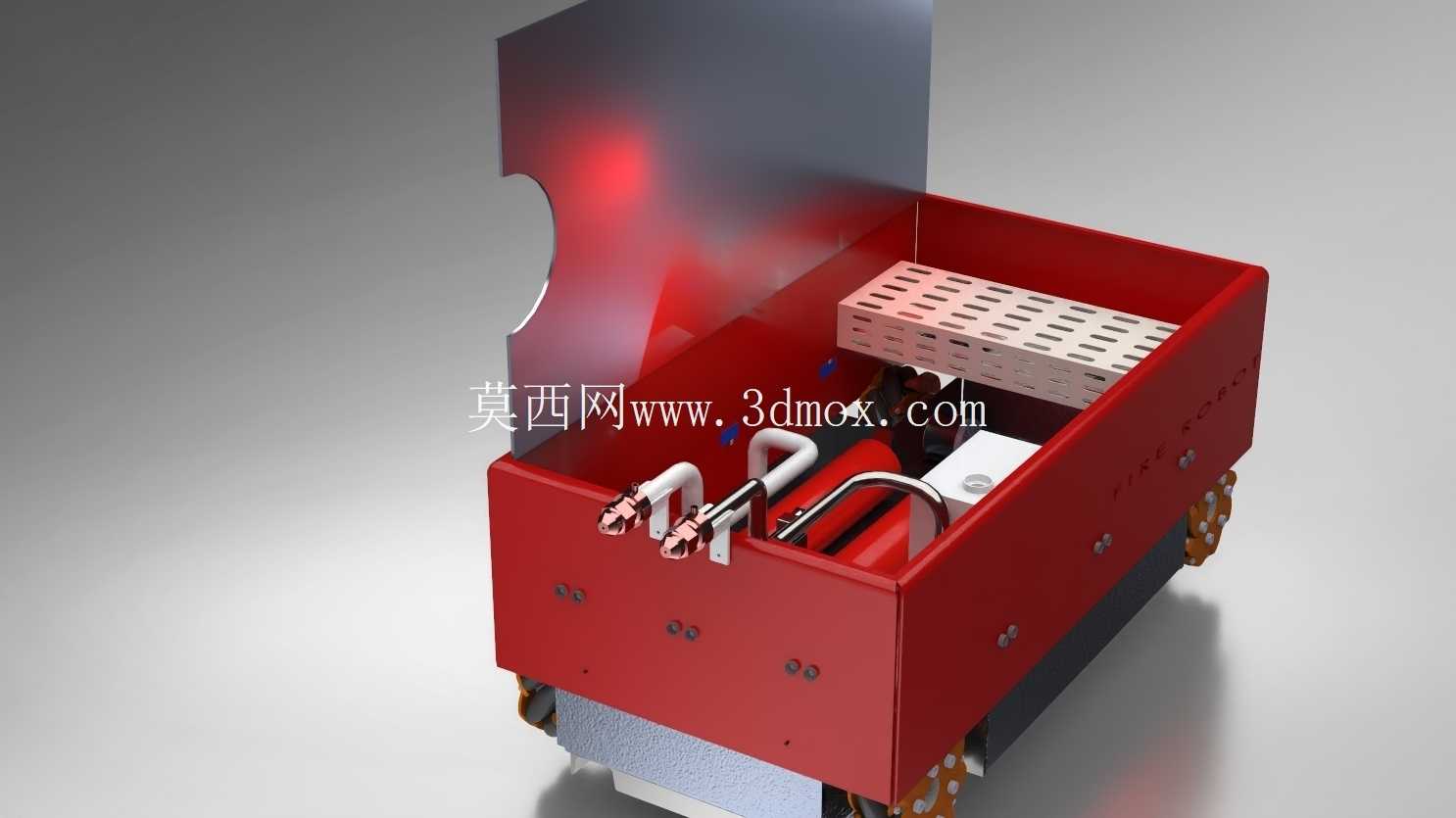 采用麦克纳姆轮的自主消防机器人 – SolidWorks 2025