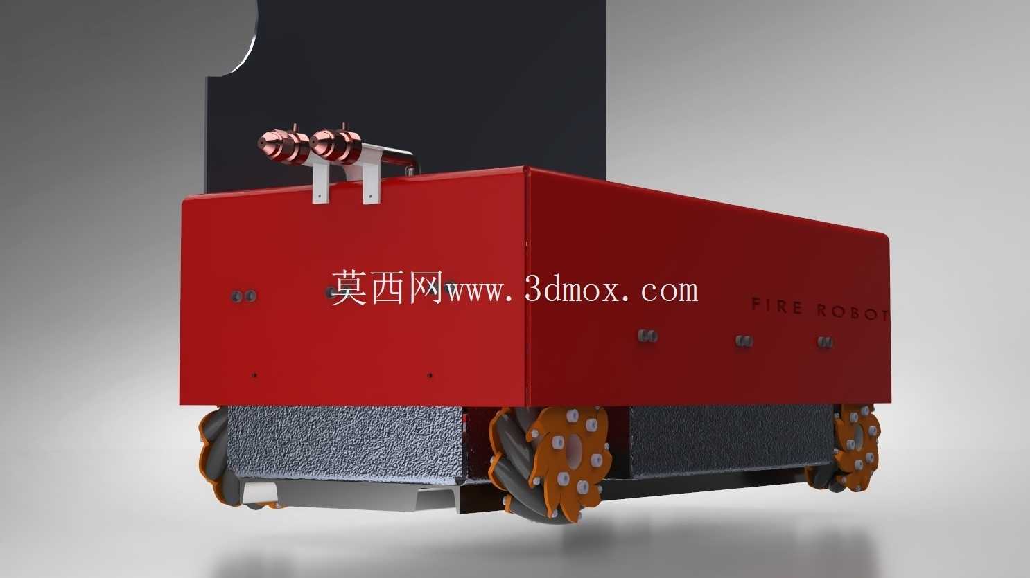 采用麦克纳姆轮的自主消防机器人 – SolidWorks 2025