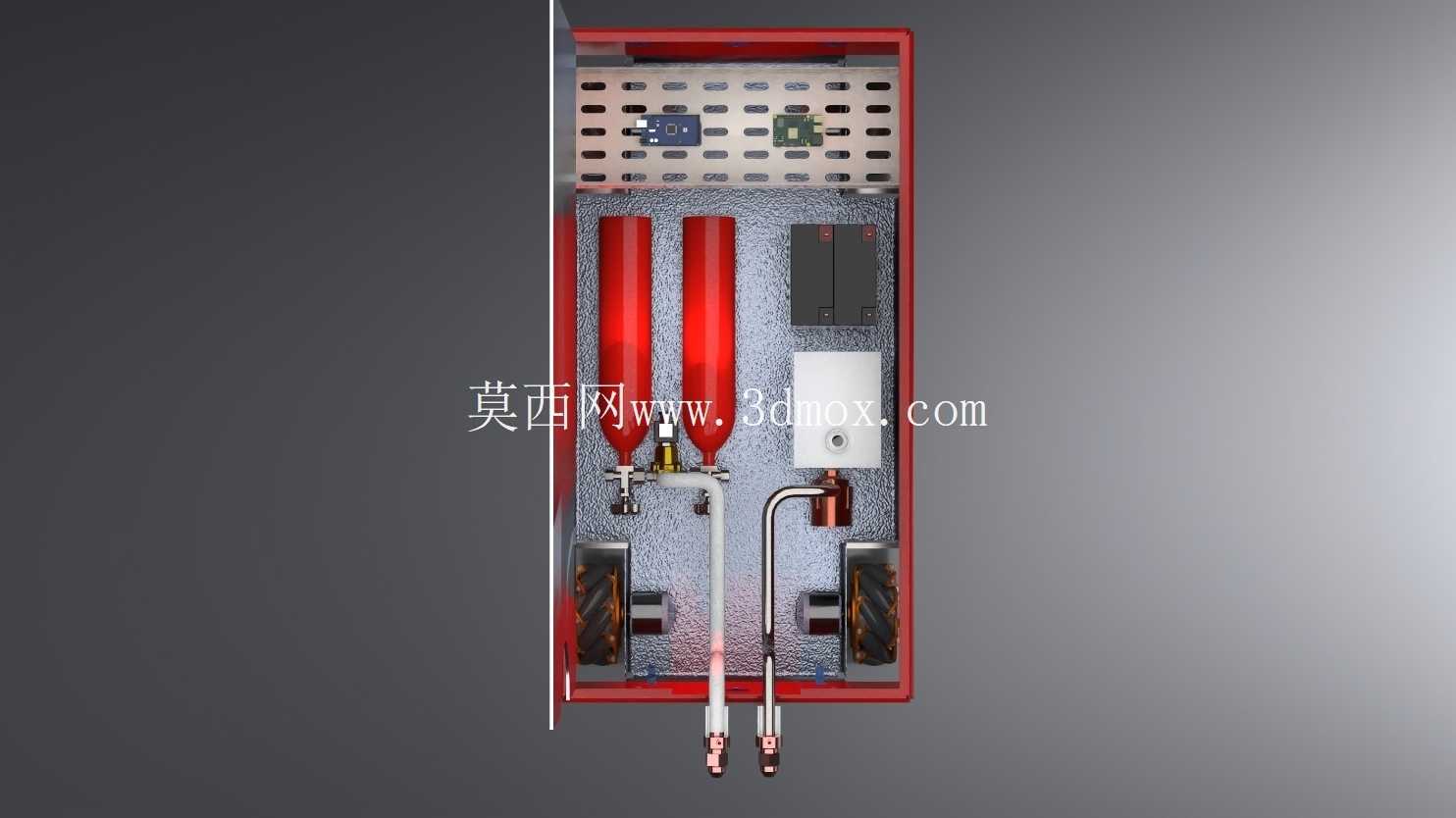 采用麦克纳姆轮的自主消防机器人 – SolidWorks 2025