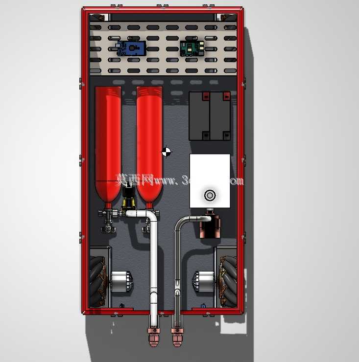 采用麦克纳姆轮的自主消防机器人 – SolidWorks 2025
