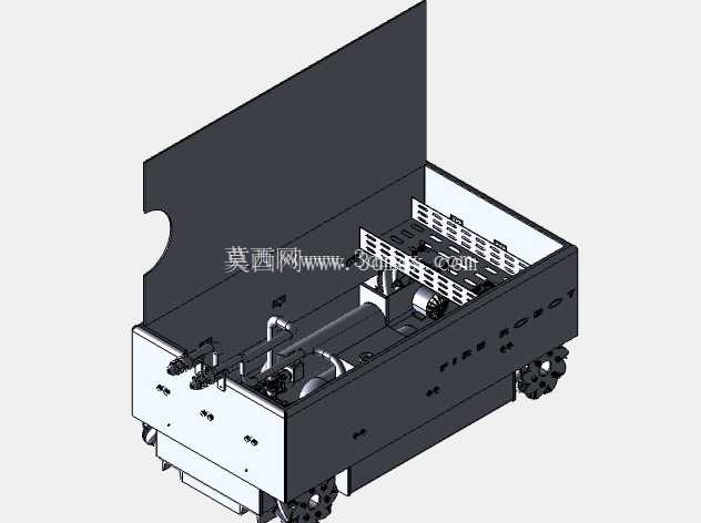 采用麦克纳姆轮的自主消防机器人 – SolidWorks 2025