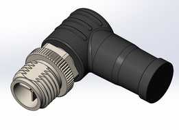 M12 X-code 公头弯头连接器