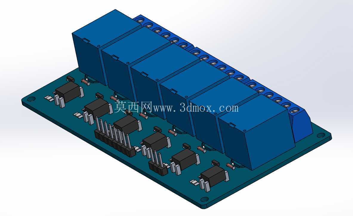 TZT 5V/12V 6通道继电器模块,带光耦合器继电器输出,6路继电器模块