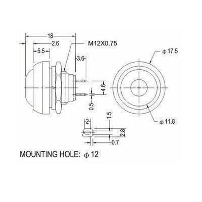 IC184-PBS-33B-DC184-12mm-Push-button-buton-green