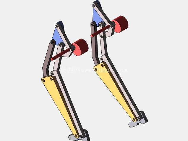 SolidWorks中的行走腿机构