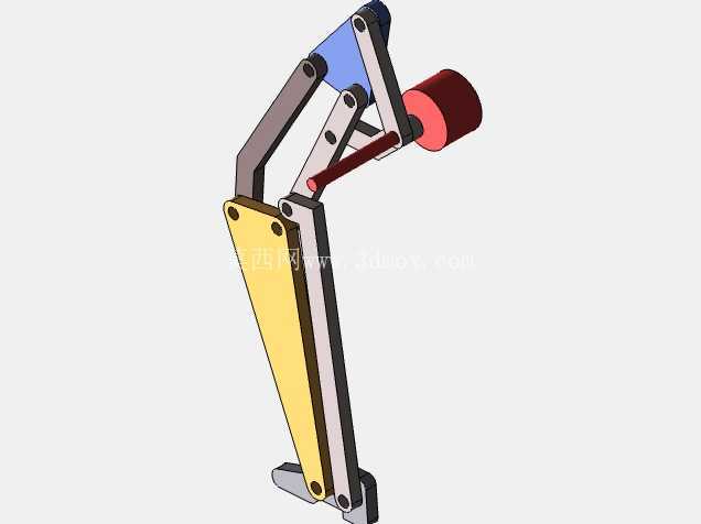 SolidWorks中的行走腿机构
