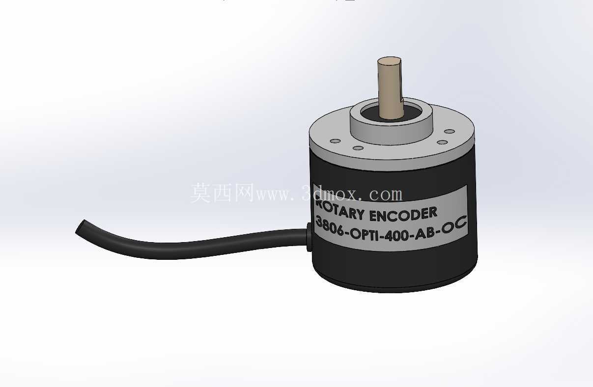 3806-OPTI-400-AB-OC 旋转编码器 – 3D CAD 模型