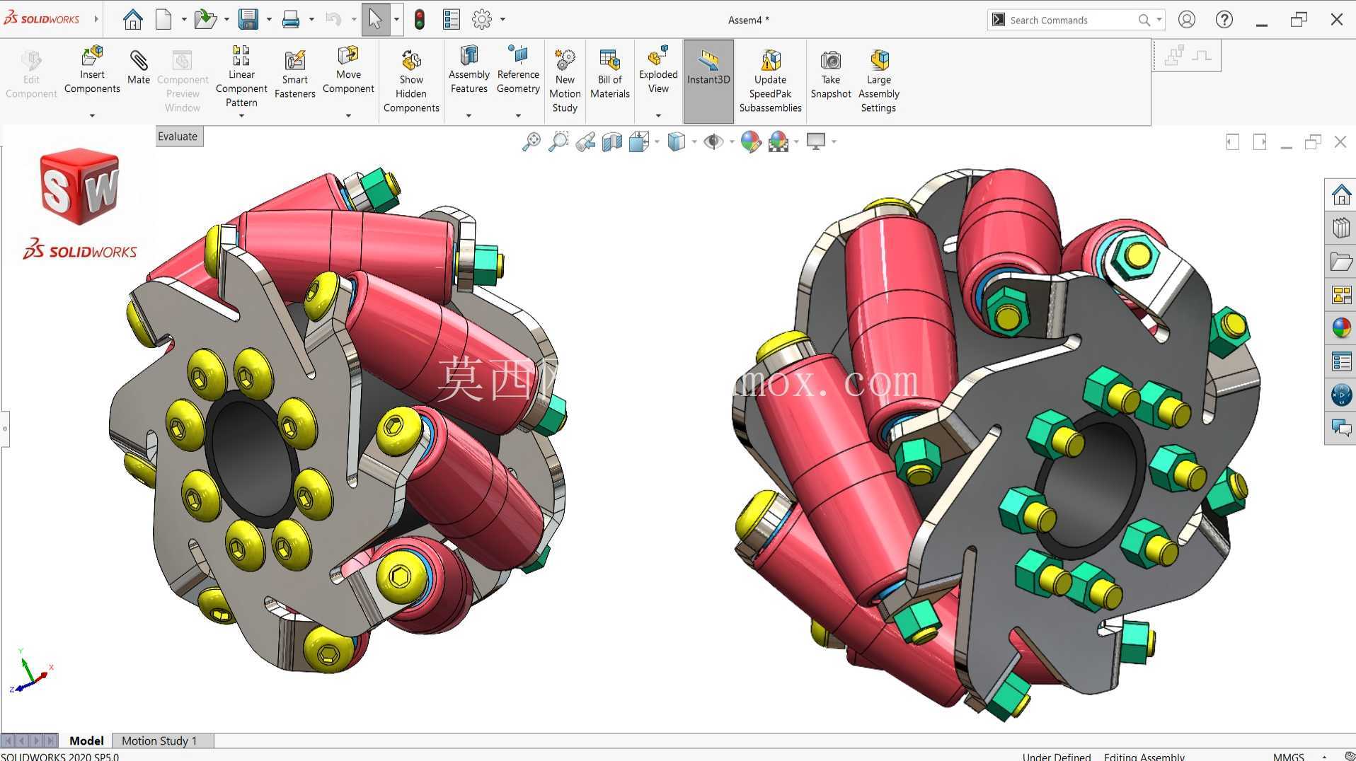 使用 Solidworks 设计和装配麦克纳姆轮