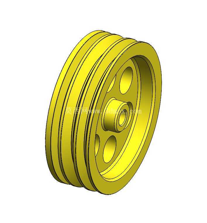 三槽V型皮带轮(Solidworks模型)