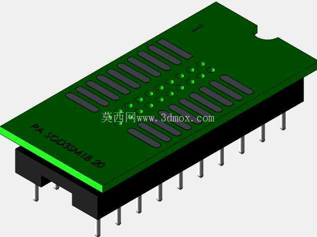 20引脚SO转DIP适配器,适用于电子元件。PA-SOD3SM18-20