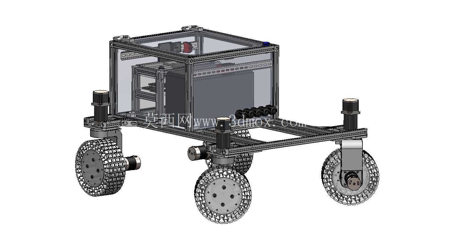 Rover 360度转向机构,四轮驱动,Auxetic 3D打印免充气轮胎