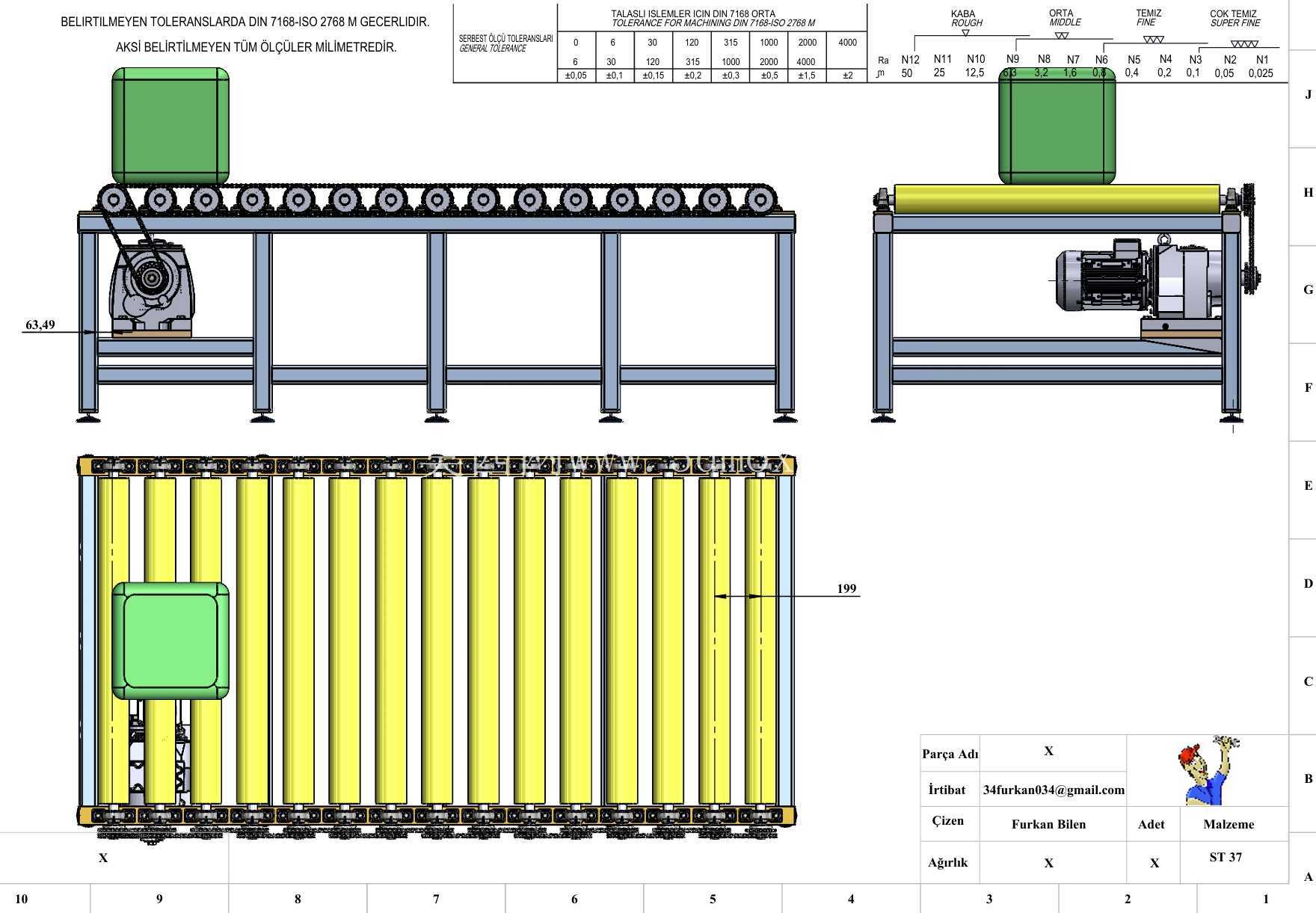 SOLIDWORKS ZINCIRLI KONVEY?R TASARIMI