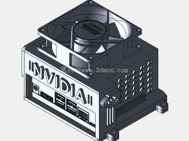 Nvidia Jetson Orin nano 开发者套件外壳/盖板(带风扇)