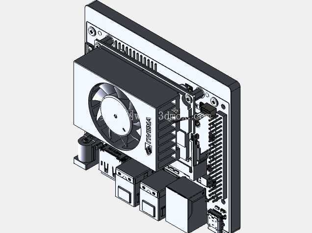 Nvidia Jetson Orin nano 开发者套件外壳/盖板(带风扇)