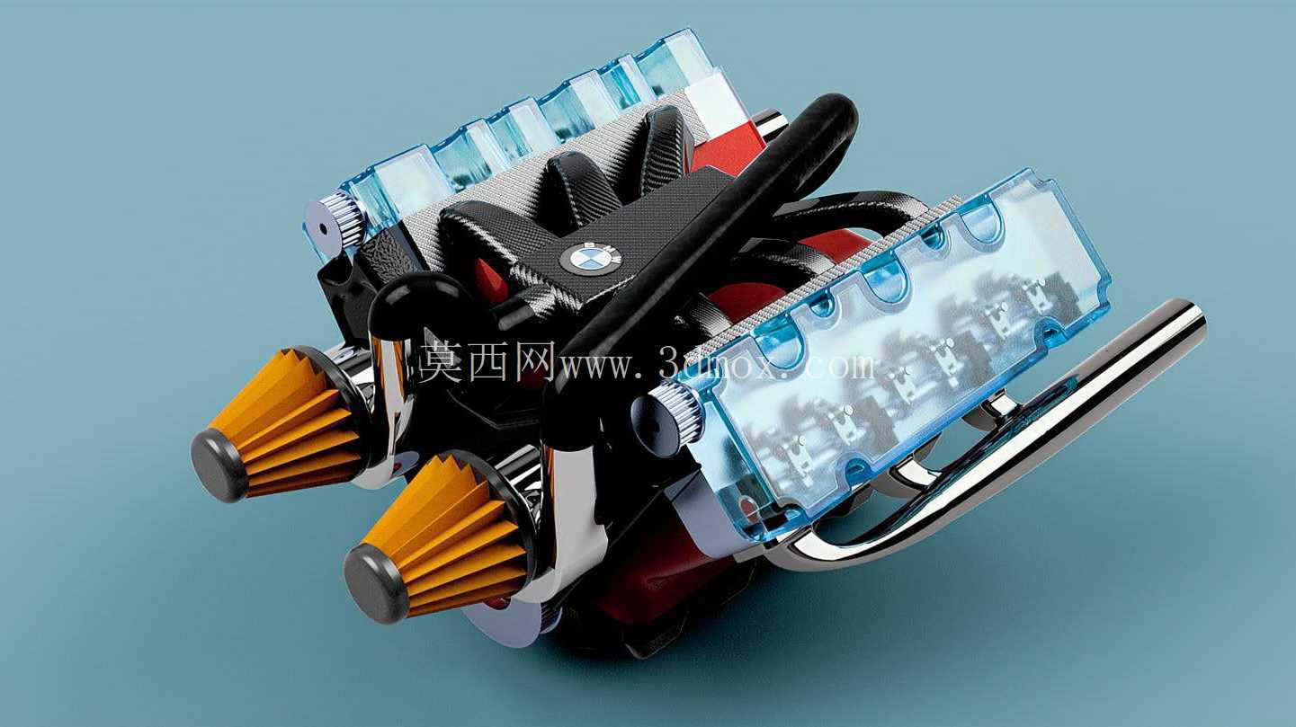 V6发动机STEP组件