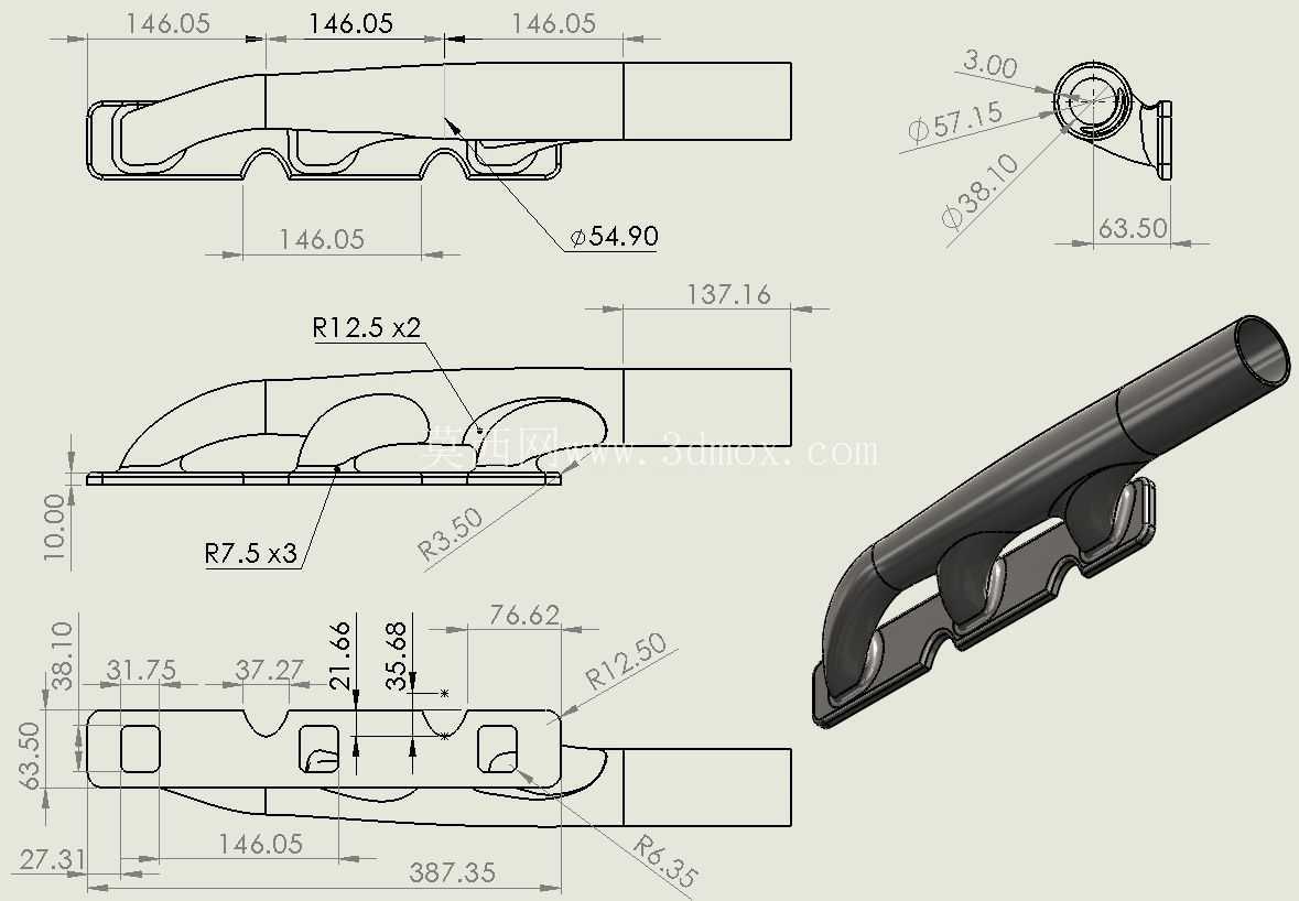V6发动机STEP组件