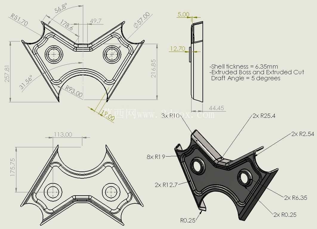 V6发动机STEP组件