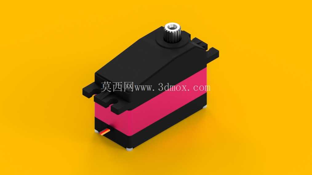 60 kg·cm 高扭矩伺服电机 — 尺寸精确的 CAD 模型(毫米),用于布局和安装