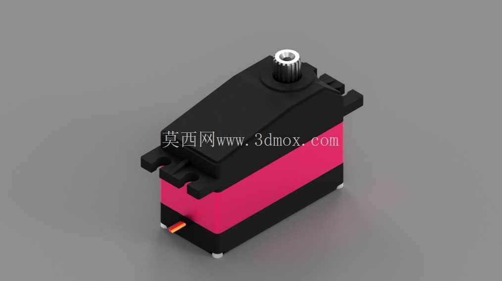 60 kg·cm 高扭矩伺服电机 — 尺寸精确的 CAD 模型(毫米),用于布局和安装