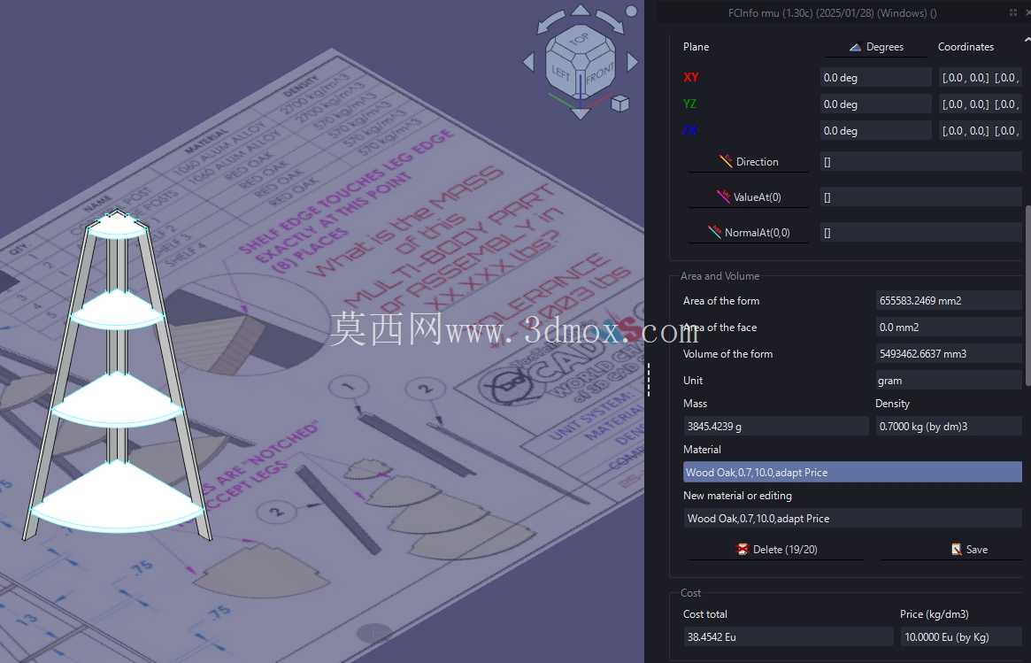 TTT世界锦标赛木制货架 FreeCAD