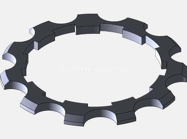 Shimano Claris 8速飞轮(11T-34T)的粗略建模