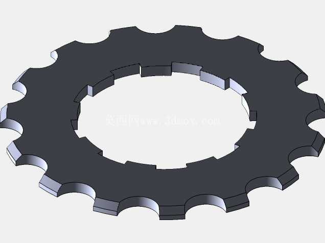 Shimano Claris 8速飞轮(11T-34T)的粗略建模
