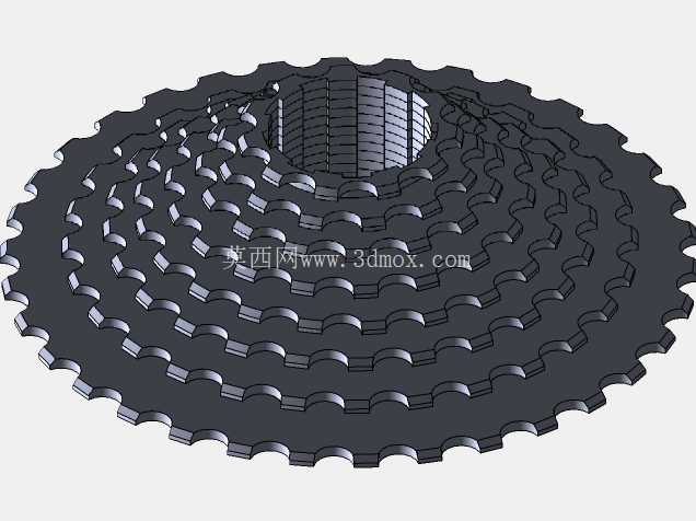 Shimano Claris 8速飞轮(11T-34T)的粗略建模