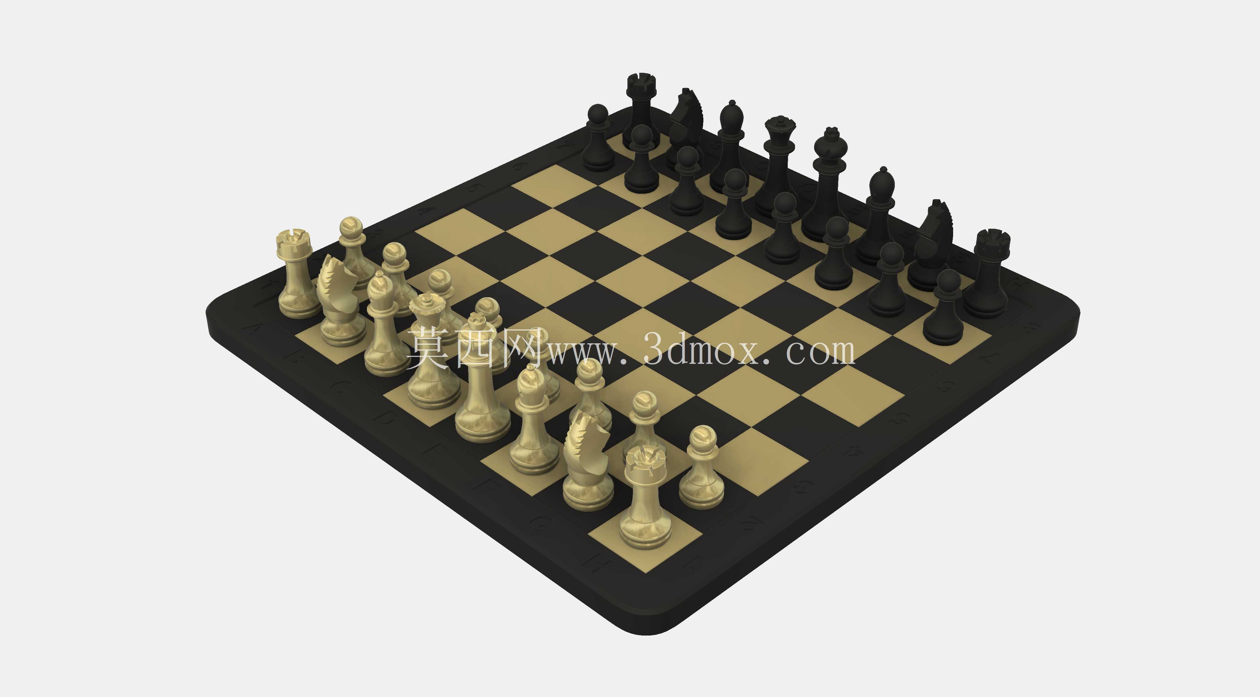 3D打印磁性国际象棋套装(含棋盘)