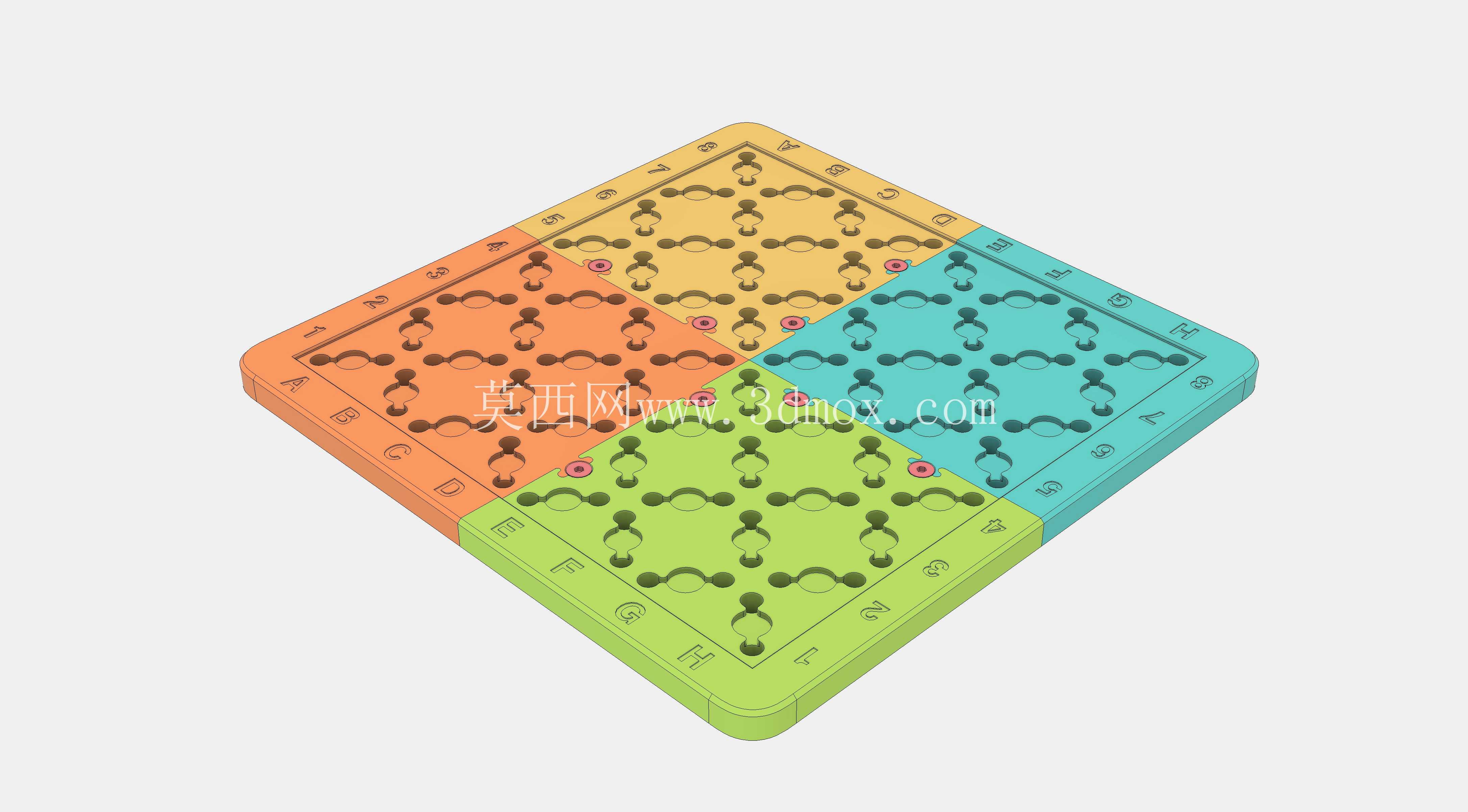 3D打印磁性国际象棋套装(含棋盘)