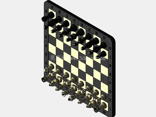 3D打印磁性国际象棋套装(含棋盘)