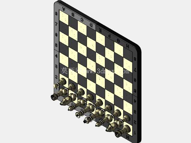 3D打印磁性国际象棋套装(含棋盘)