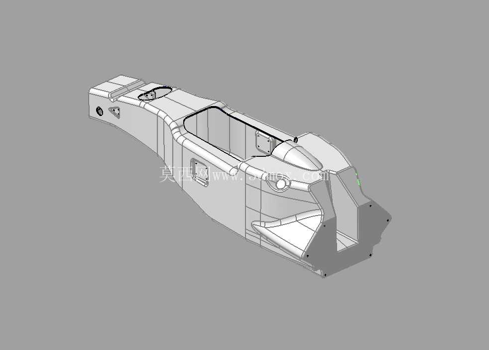 一级方程式赛车单体壳3D设计