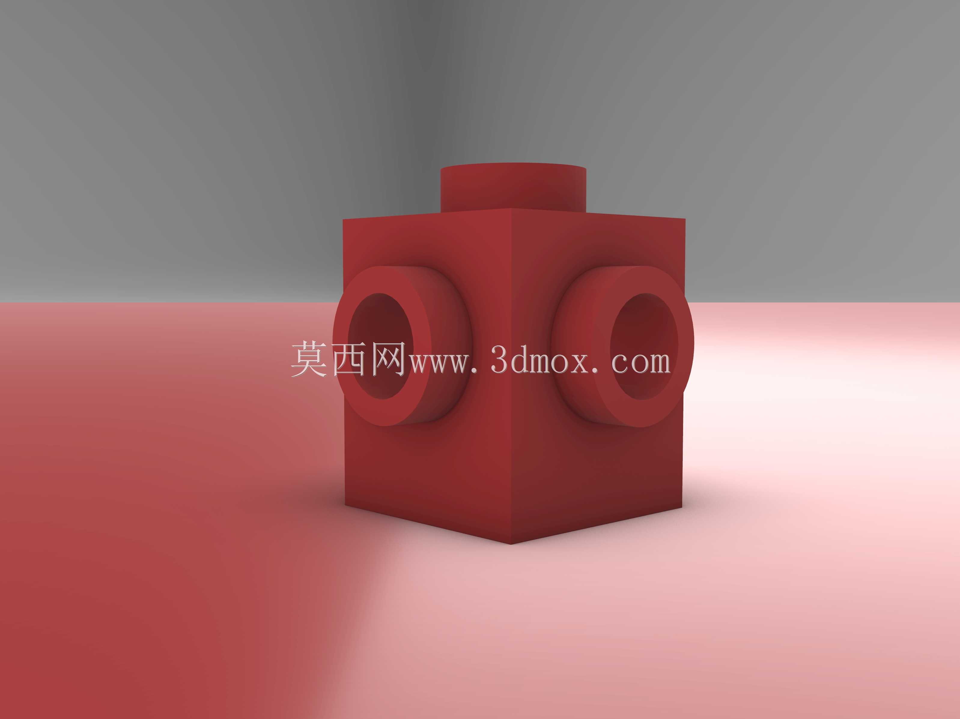 乐高积木-1X1,相邻面上有2个旋钮