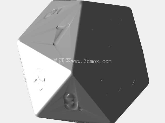 20面游戏骰子,6种颜色