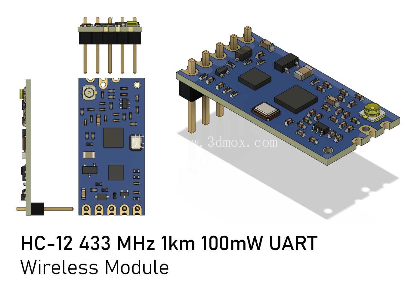 HC-12 433 MHz 1km 100mW UART ����ģ��