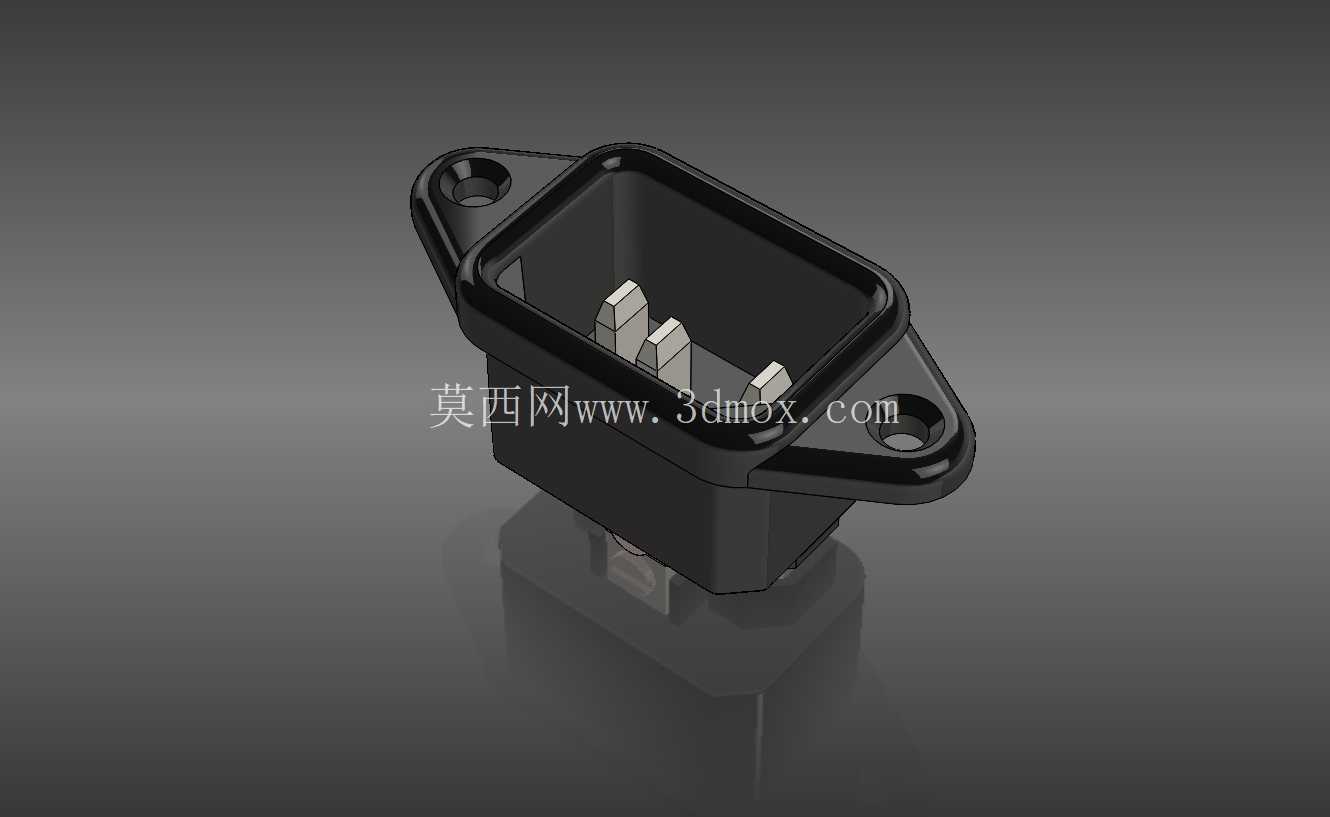 IEC C14 面板安装式公头连接器