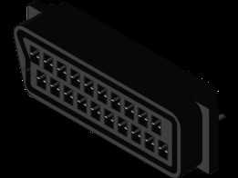 ĸͷ SCART 21 �� 180�� ���������� PCB ��װ