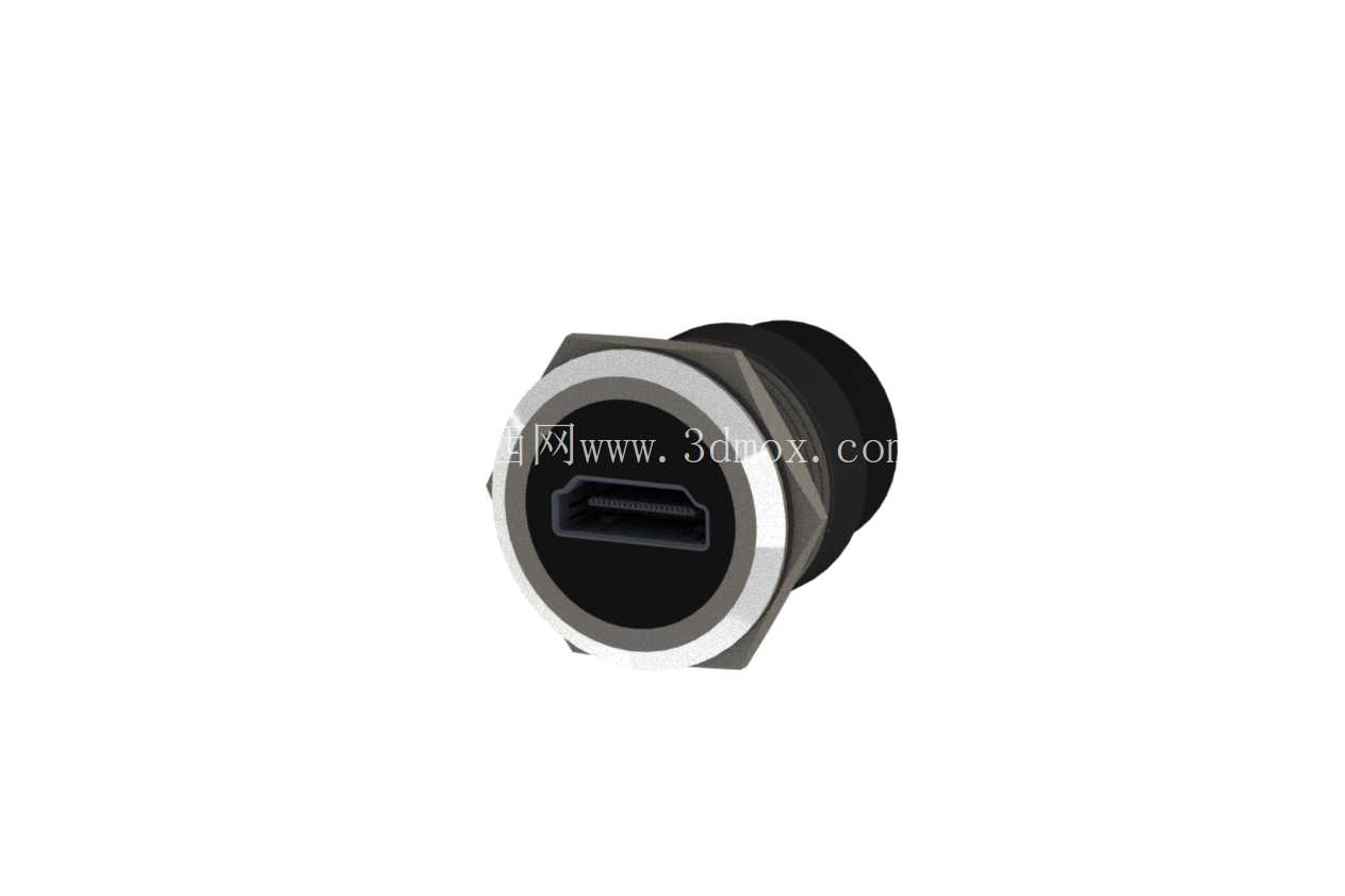 用于机箱面板安装的HDMI连接器