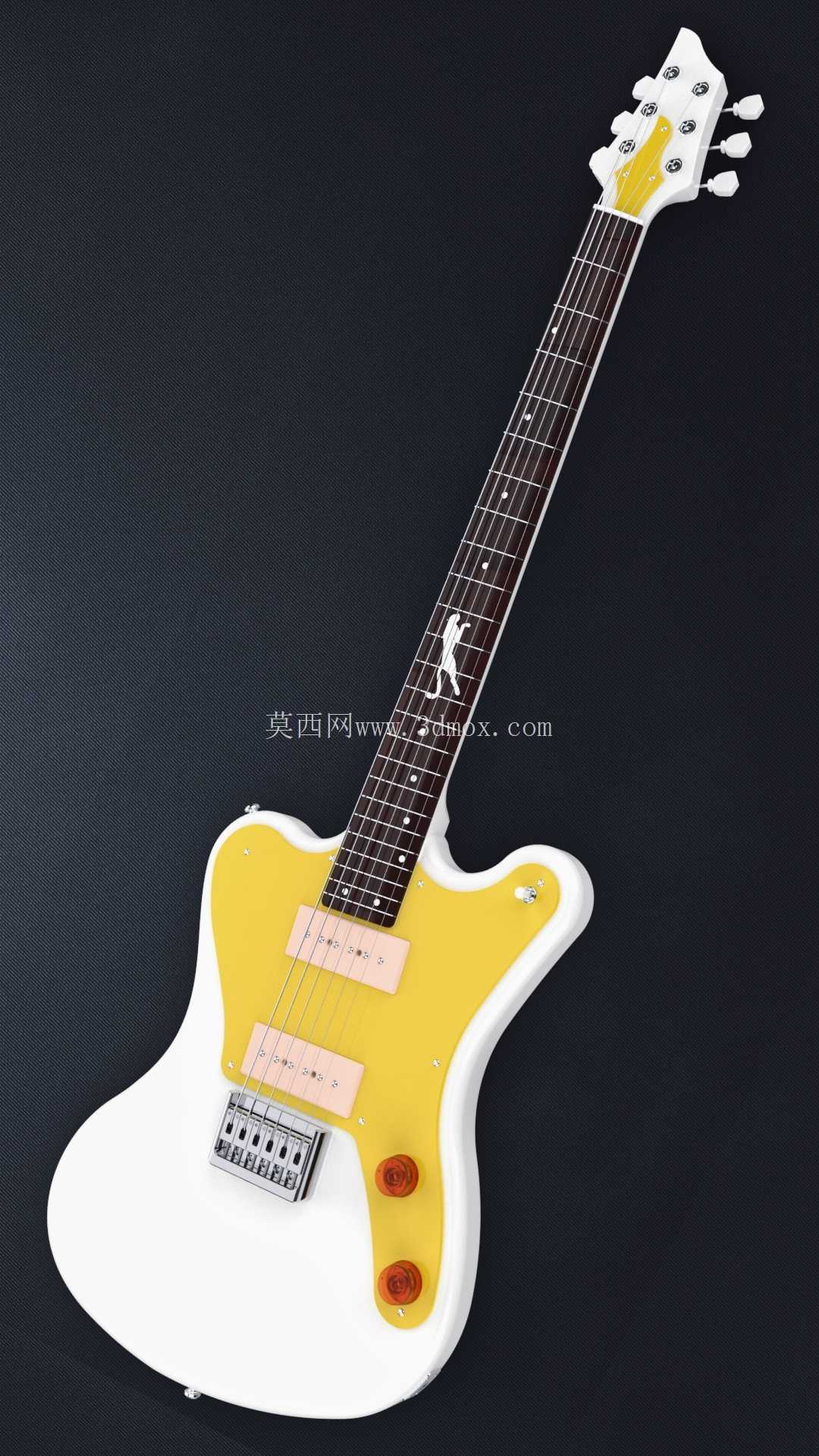 “捷豹”定制多弦实心电吉他 CAD 模型