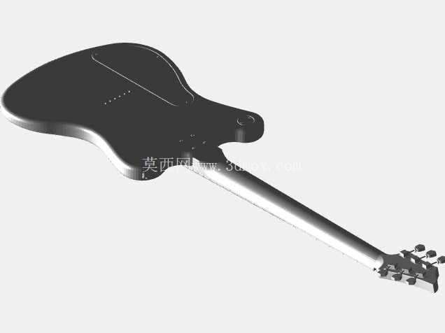 “捷豹”定制多弦实心电吉他 CAD 模型